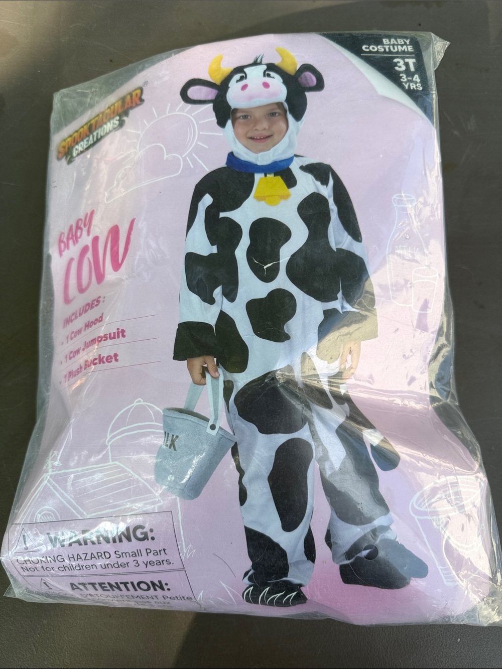 Toddler Cow Costume -  (3T)